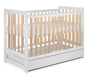 Tomi Postýlka 22. (XXII.) se zábranou a šuplíkem bílá/buk