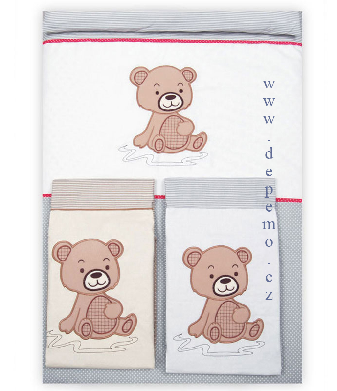 Tomi Povlečení K2 výšivka míša šedý