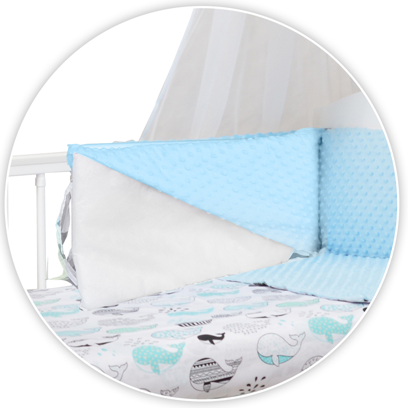 Tomi Mantinel (hnízdo) minky 180cm velryba modrá