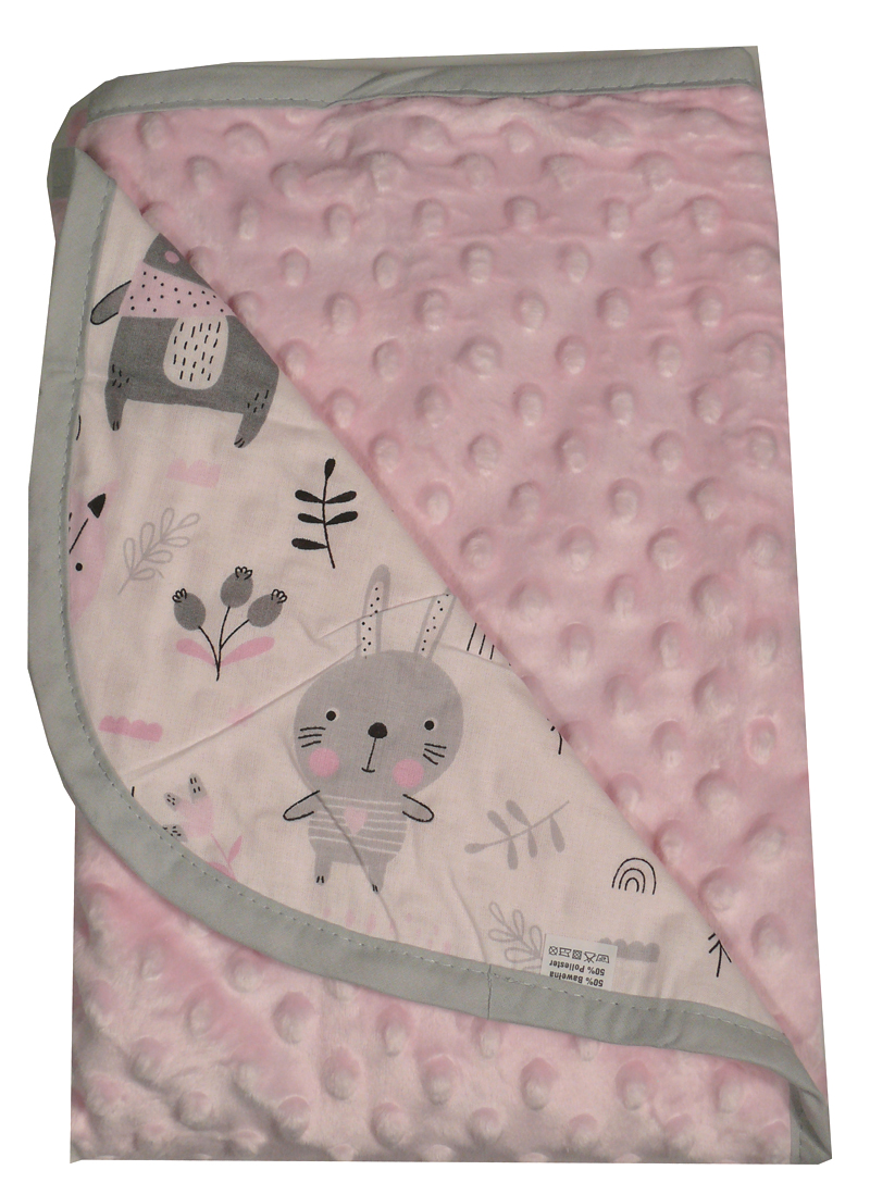 Tomi Deka minky zajíc šedý-růž/růžový