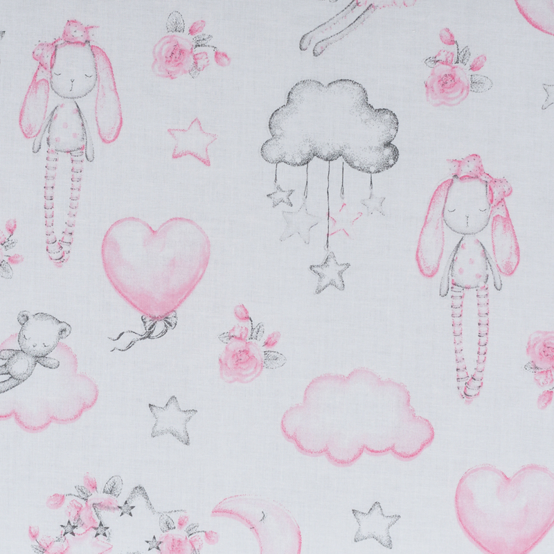 Tomi Mantinel (hnízdo) 180cm tisk víla bílá