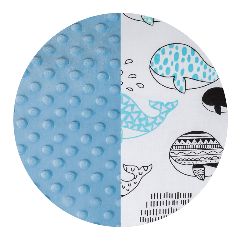 Tomi Mantinel (hnízdo) minky 180cm velryba modrá