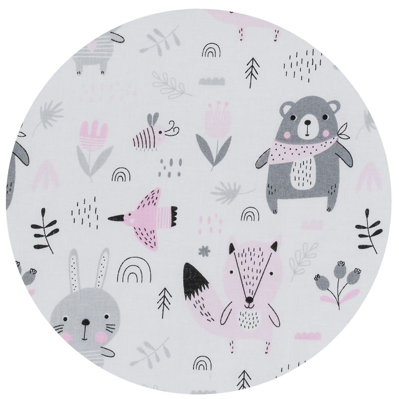 Tomi Deka minky zajíc šedý-růž/růžový