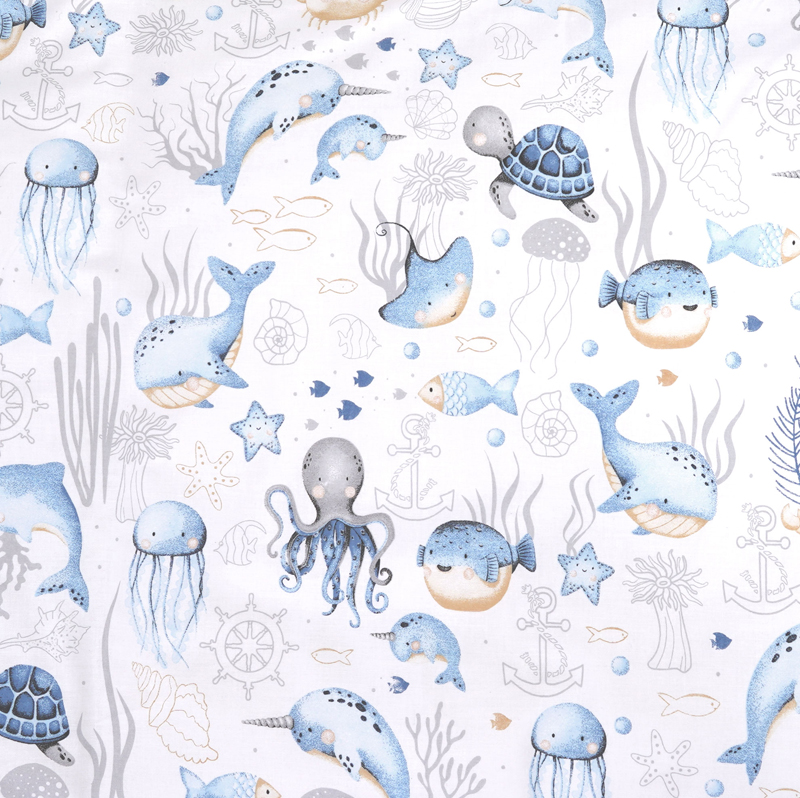 Tomi Peřinky do kočárku minky ocean modrý