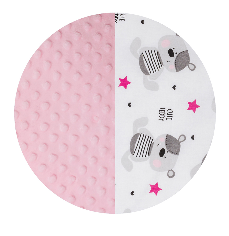 Tomi Povlečení K3 minky teddy růžový