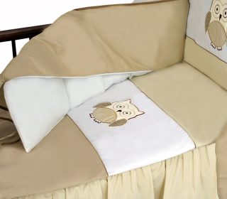 Tomi Povlečení K3 výšivka sova béžová uni